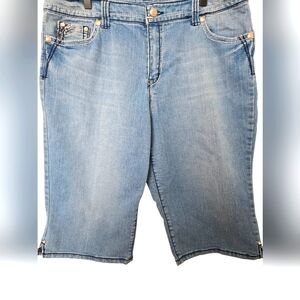 Style & Co Blue Denim Bermuda Shorts Size 16